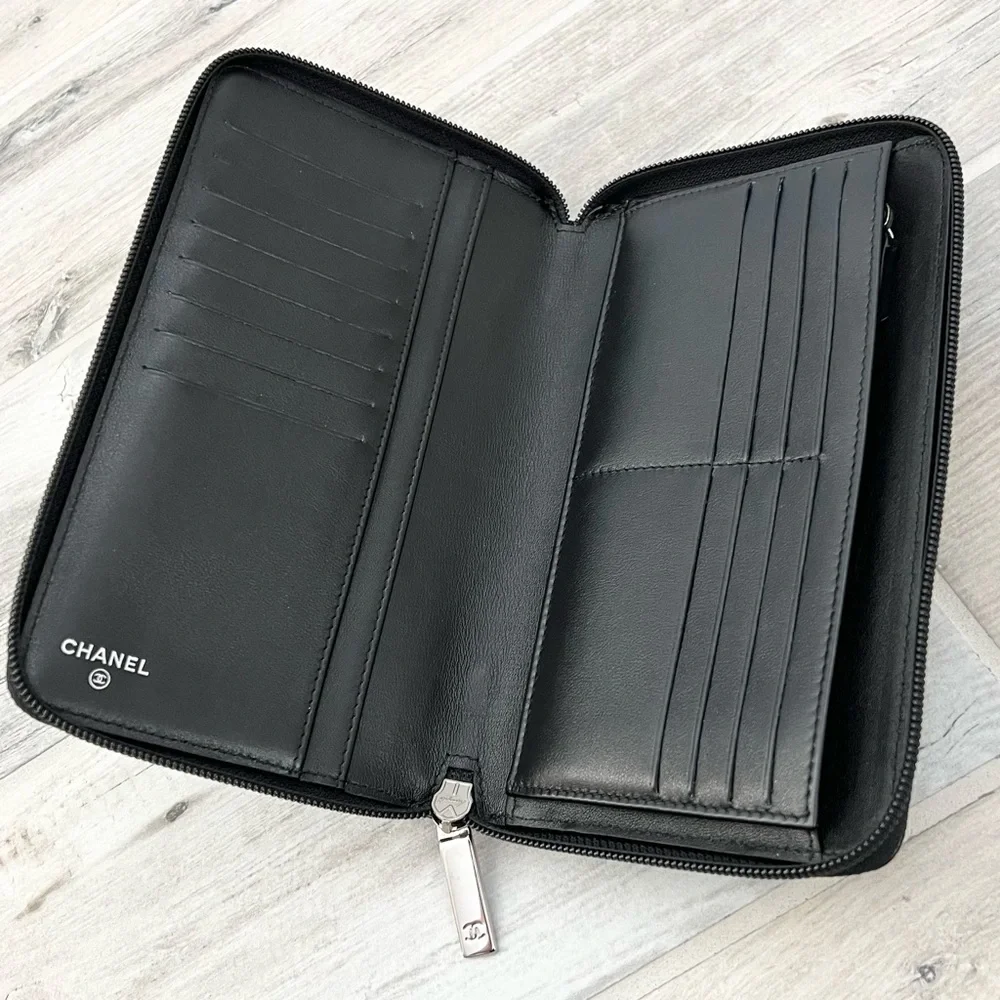CHANEL Black Caviar Leather Organizer Wallet - Picture 7 of 13